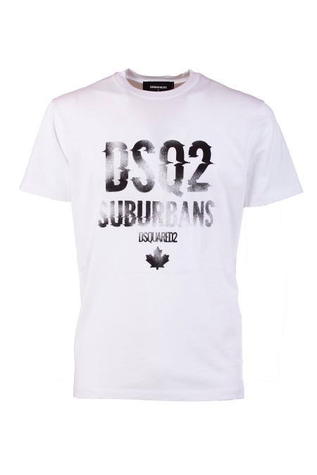 Shop DSQUARED2  T-shirt: DSQUARED2 t-shirt in cotone.
Girocollo.
Maniche corte.
Stampa lettering sul fronte.
Composizione: 100% Cotone.
Fabbricato in Portogallo.. S74GD1219 D20014-100